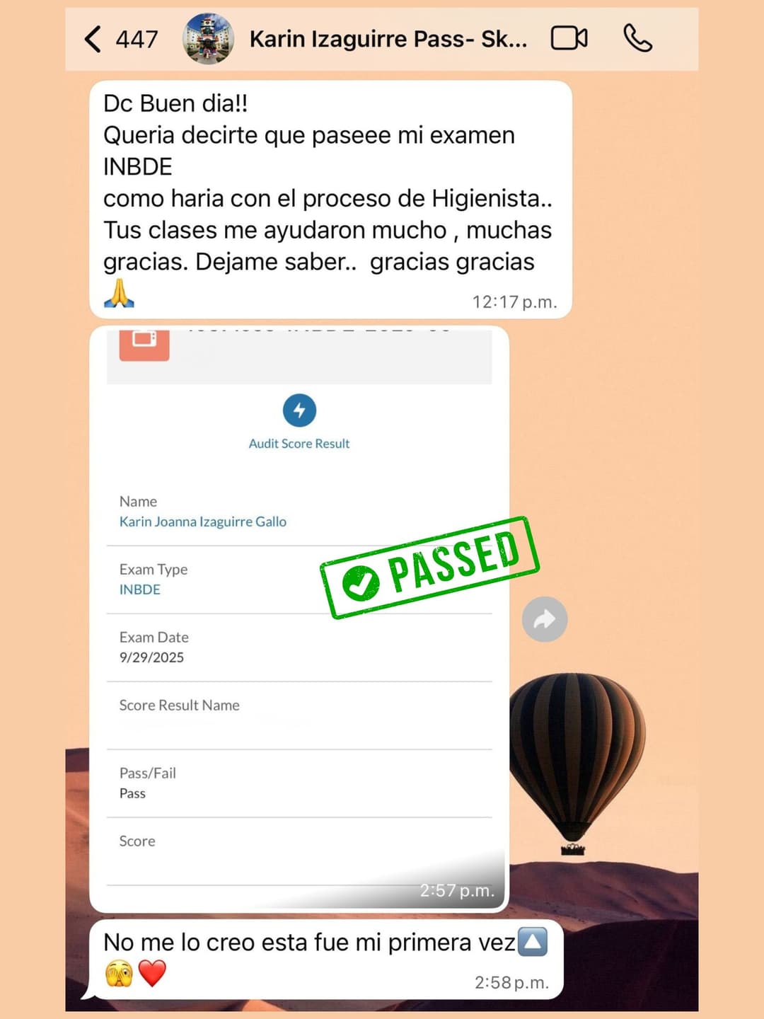 Comentario de una alumna de la comunidad (22 de 30)